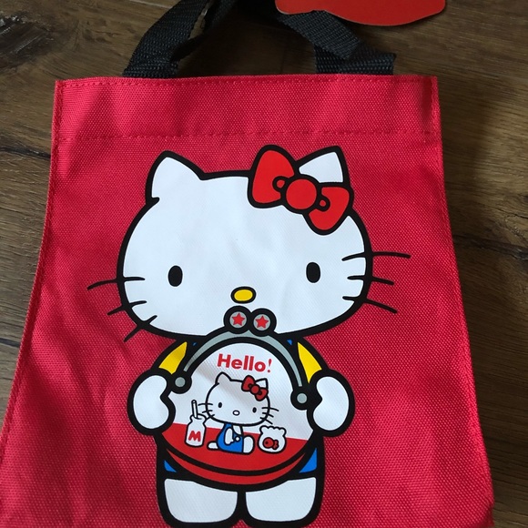 HELLO KITTY-NWT Small Red Tote 40th Anniversary - Picture 2 of 7